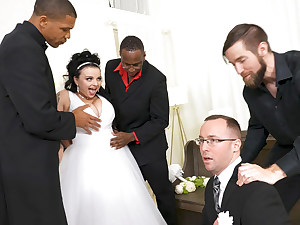 Payton Preslee's Wedding Turns Rough Interracial Three way