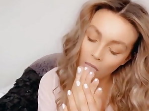 Does anybody knows her name? Amazing self foot worship