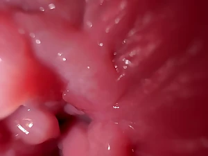 Mia Foster gets wanting here a close-up view for her wet pussy plus racy pussy lips