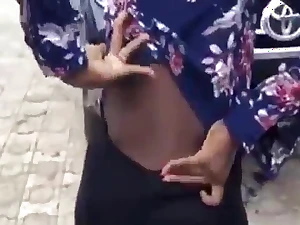 Black babe flaunts remote parts and shows not present her hot body